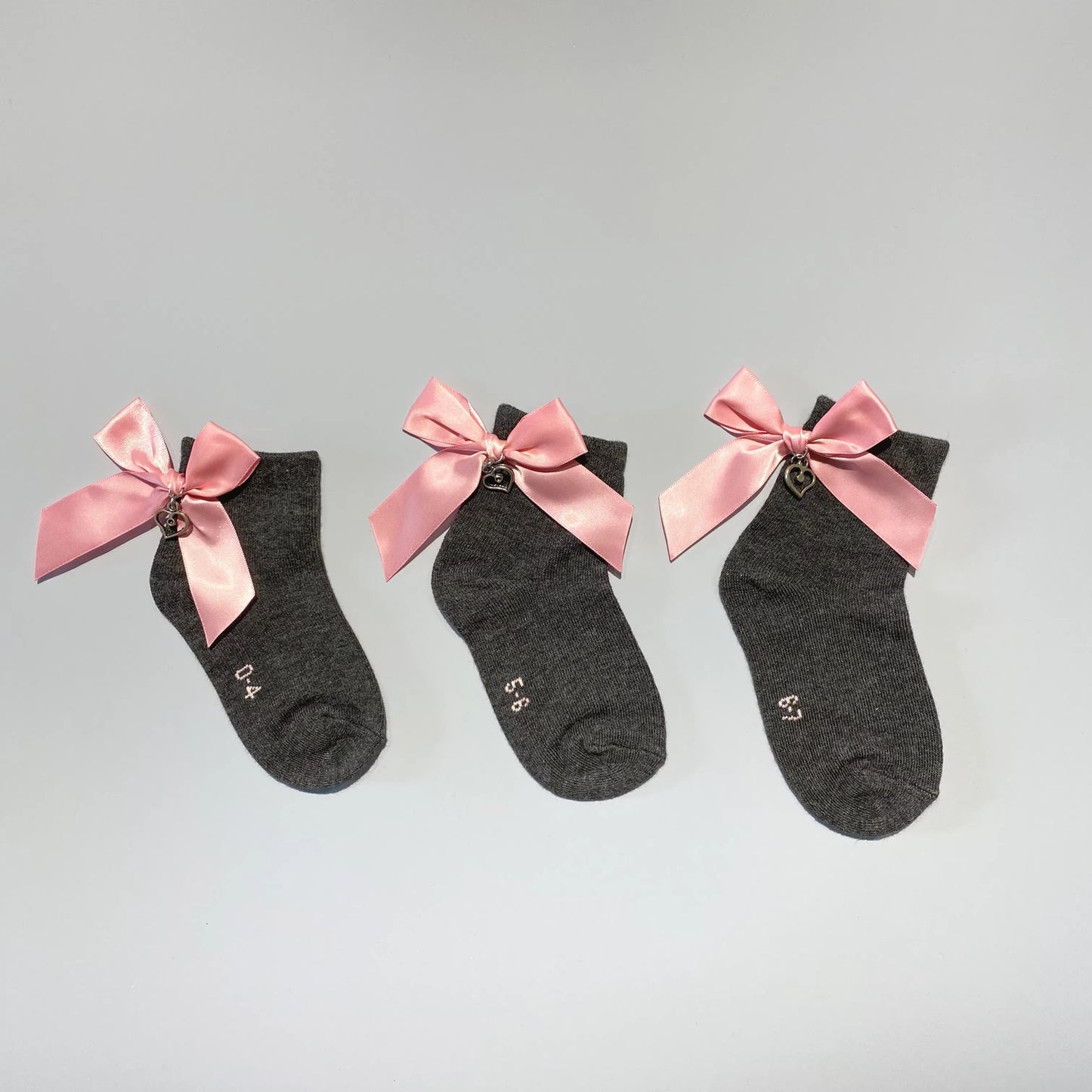 Pressure Sensors Transmitters Anti-Slip Girls' Socks with Custom Design Ribbons for Children