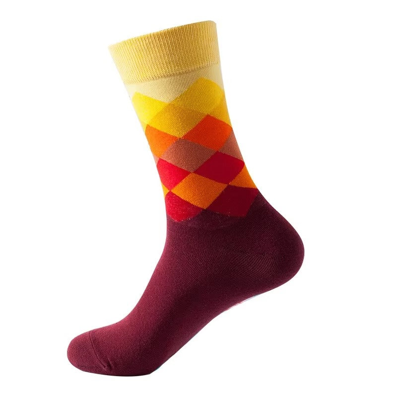 Fashion Men's Business Crew Socks | Custom Logo Cotton Skateboard Socks