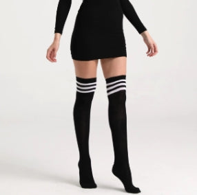 Women's Thigh High Legging Socks - Over Knee Striped Warmers for Daily Wear & Cosplay