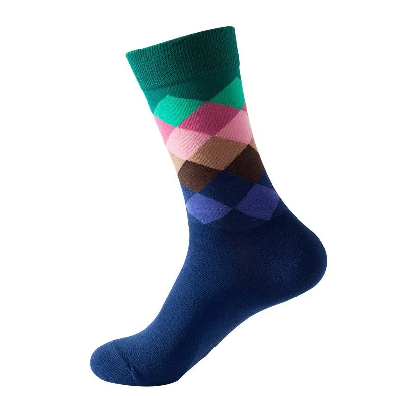 Fashion Men's Business Crew Socks | Custom Logo Cotton Skateboard Socks