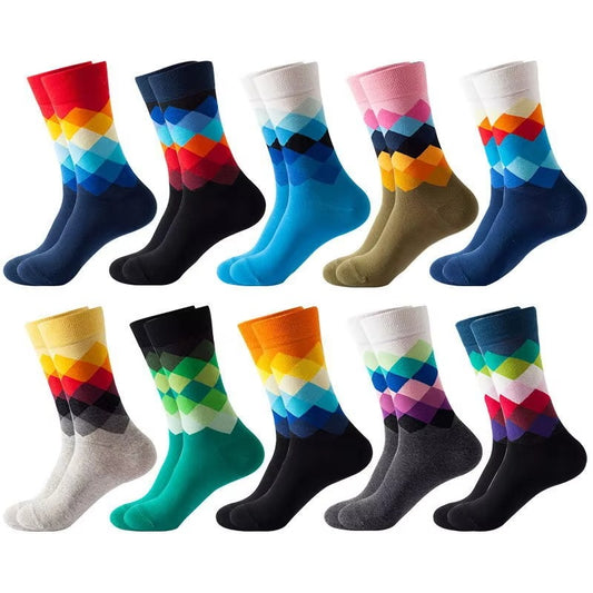 Fashion Men's Business Crew Socks | Custom Logo Cotton Skateboard Socks