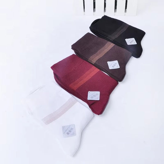 Men's Calf High Business Socks Made of Mulberry Silk