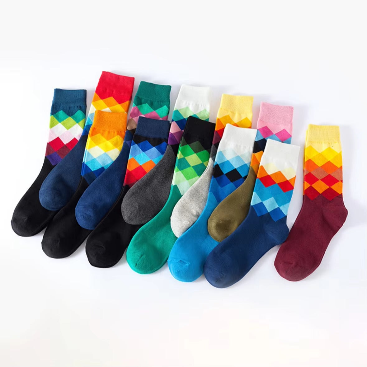Fashion Men's Business Crew Socks | Custom Logo Cotton Skateboard Socks