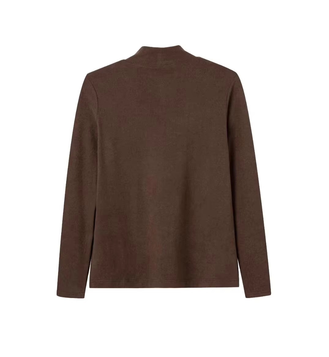 High Quality Retro Fashion Women's Top T-Shirt Basic Slim Long Sleeve Square Collar Soft Chiffon Knitted Casual Commuter T-Shirt