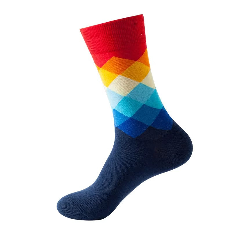 Fashion Men's Business Crew Socks | Custom Logo Cotton Skateboard Socks